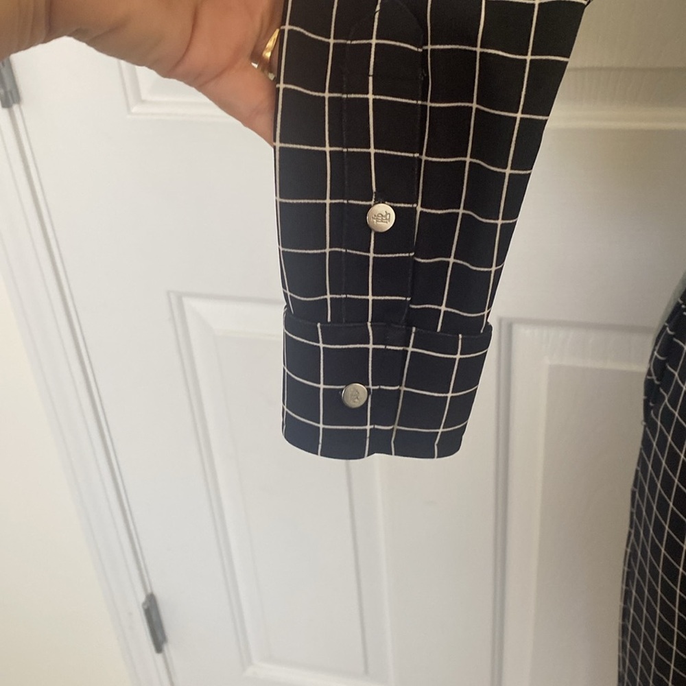 Lauren Ralph Lauren Blue Window Pane Shirtdress Size XS - Picture 8 of 11
